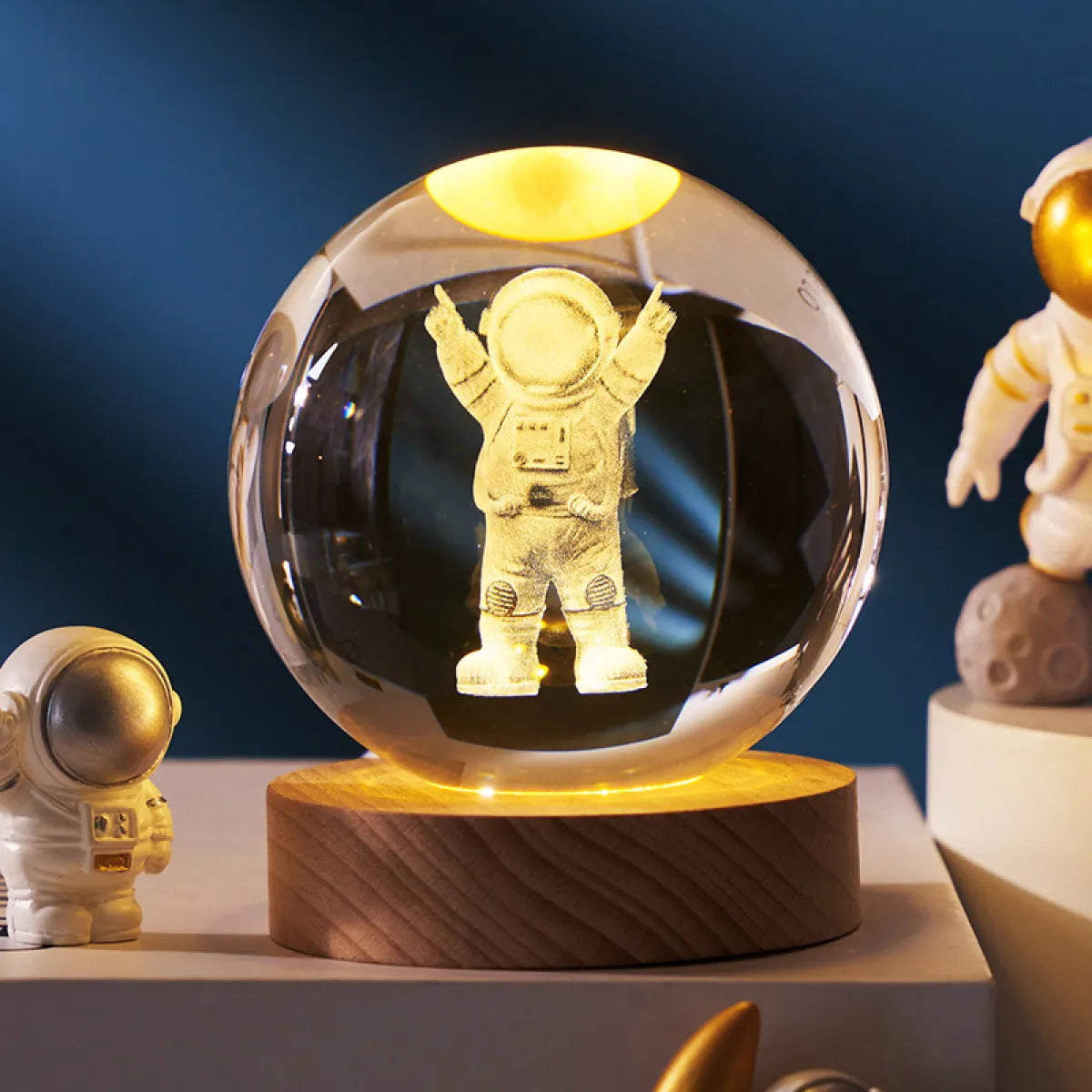 3D Galactic Crystal Lamp