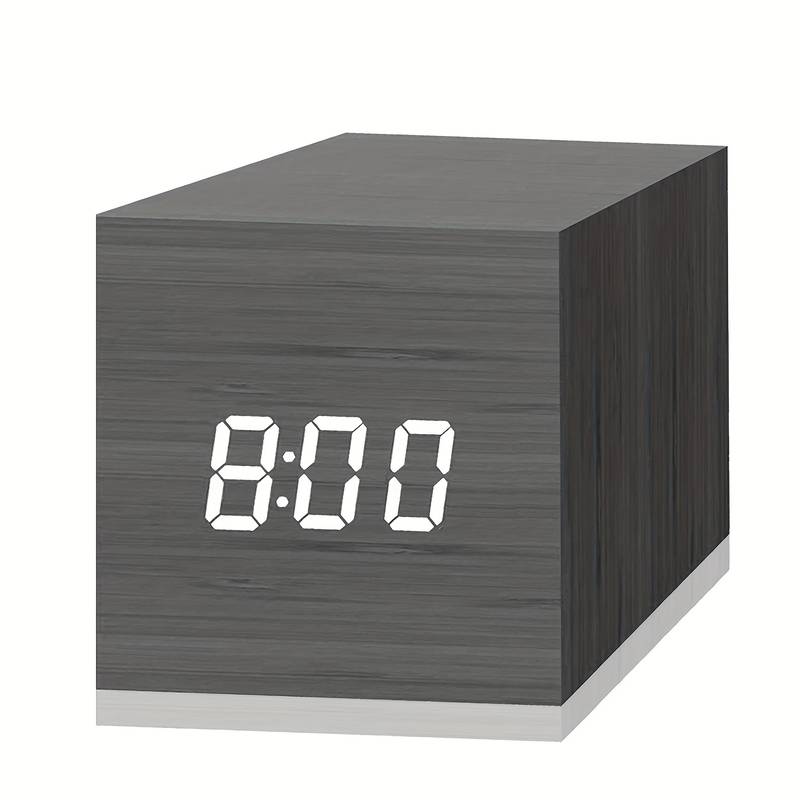 Wooden LED Digital Alarm Clock – Modern Minimalist Design