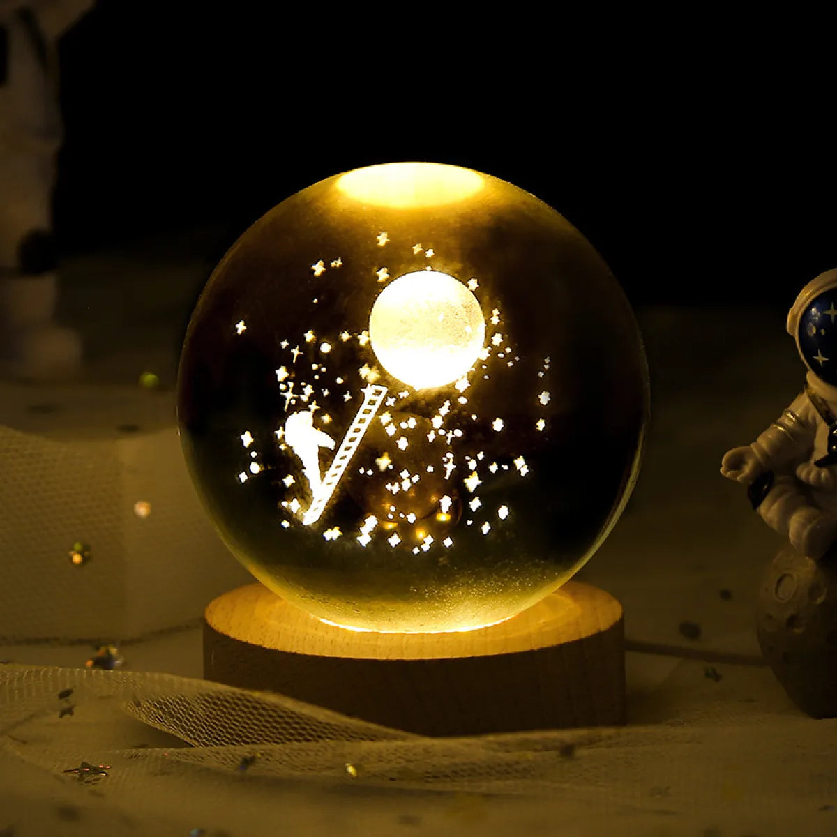 3D Galactic Crystal Lamp