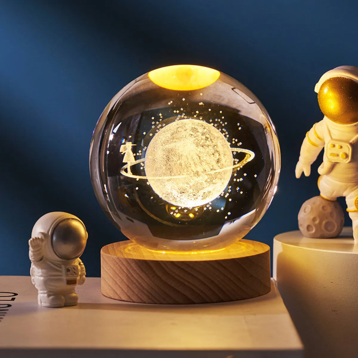 3D Galactic Crystal Lamp