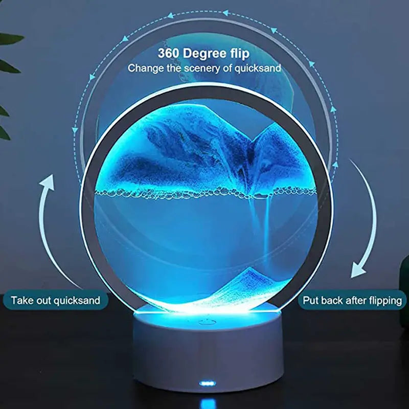 RGB LED Sandscape Table Lamp with Moving Sand Art ModernoMarket