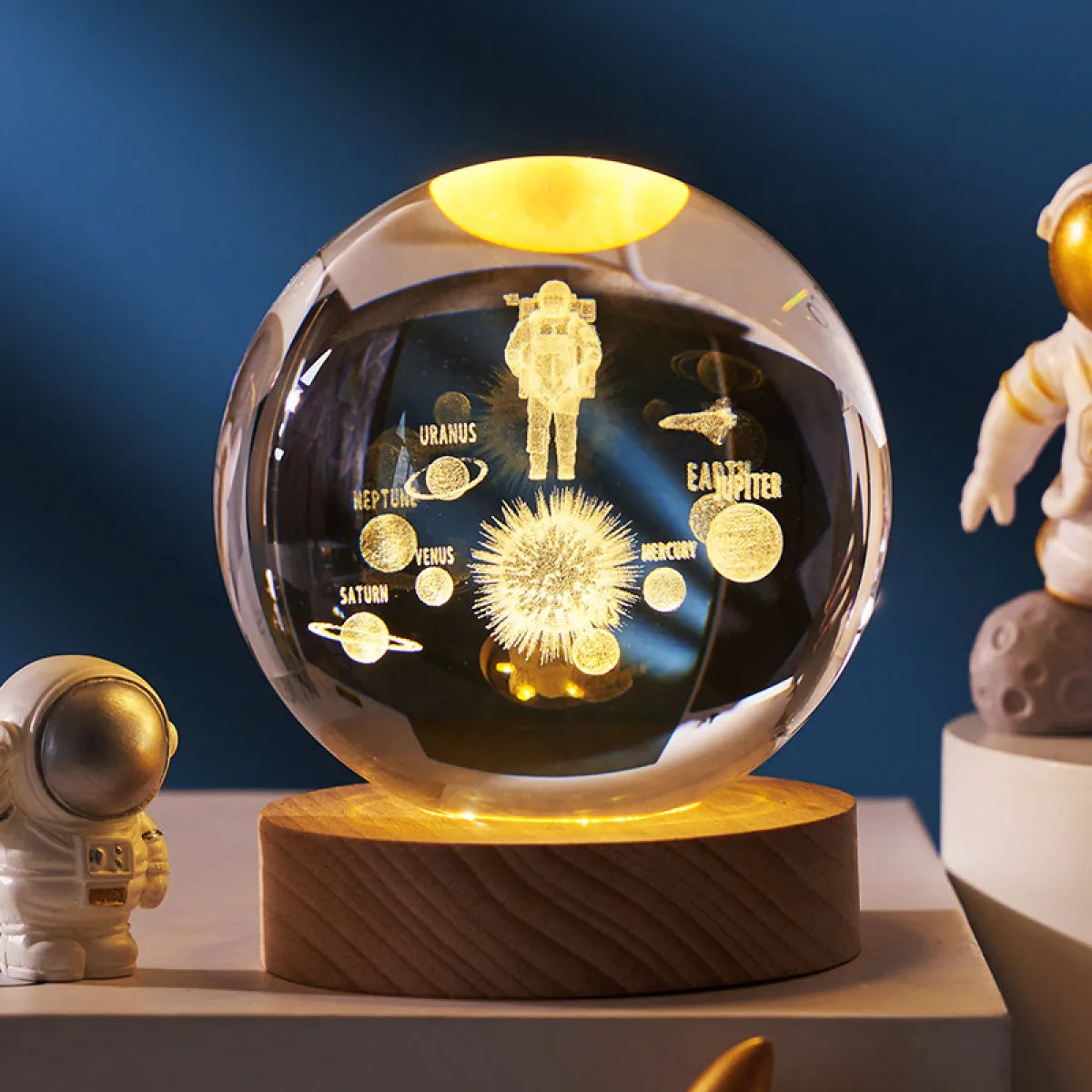 3D Galactic Crystal Lamp