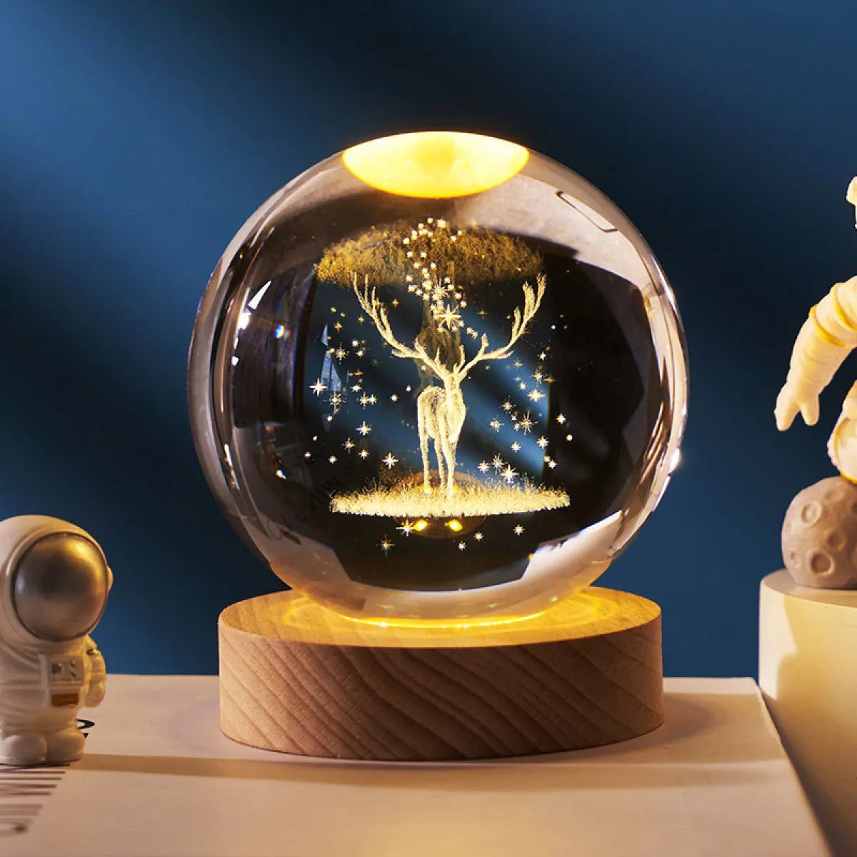 3D Galactic Crystal Lamp