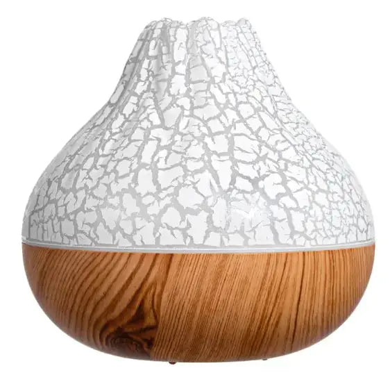 Volcano Style Essential Oil Diffuser – LED Wood Grain Humidifier ModernoMarket