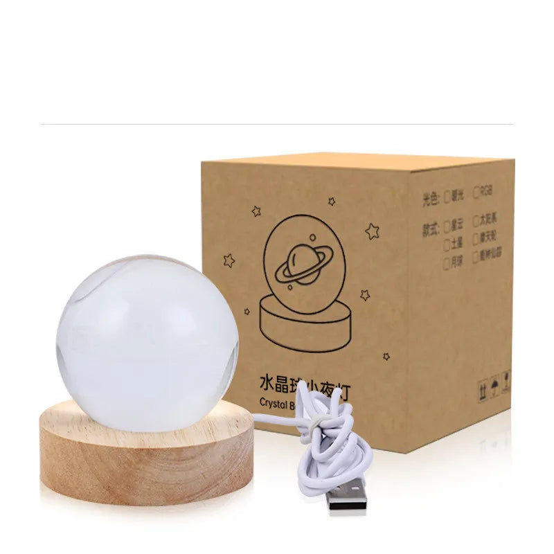 3D Galactic Crystal Lamp