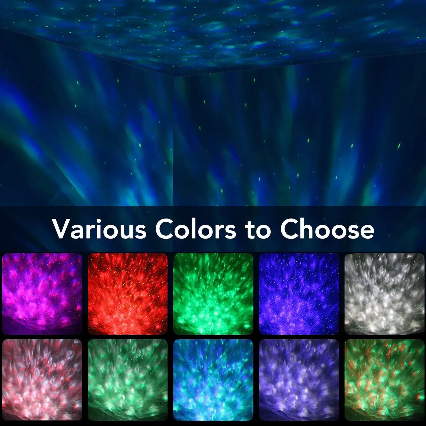 Black Galaxy Projector – 360° Star Light for Bedroom ModernoMarket