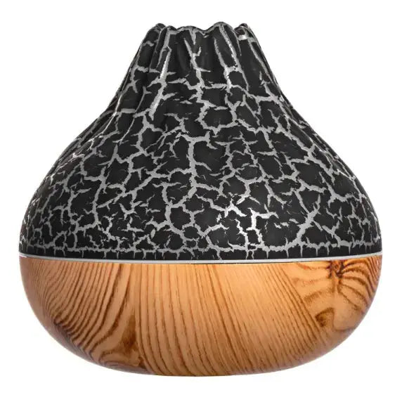 Volcano Style Essential Oil Diffuser – LED Wood Grain Humidifier ModernoMarket