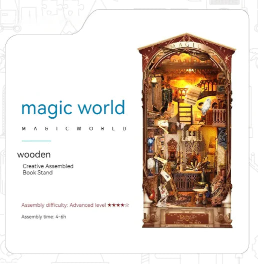 Fantasy Whale Cottage Book Nook – DIY 3D Wooden Kit ModernoMarket