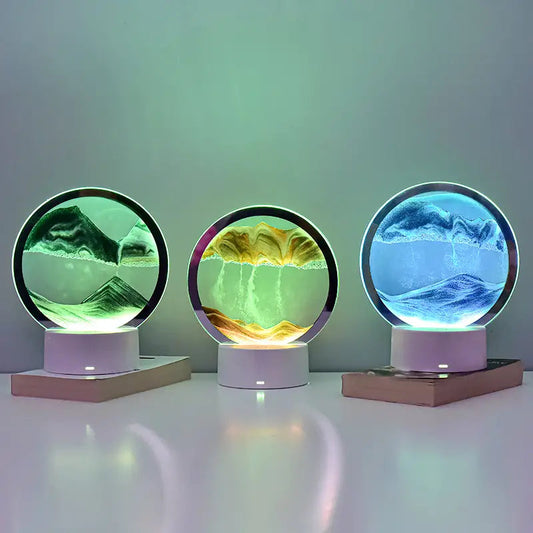RGB LED Sandscape Table Lamp with Moving Sand Art ModernoMarket