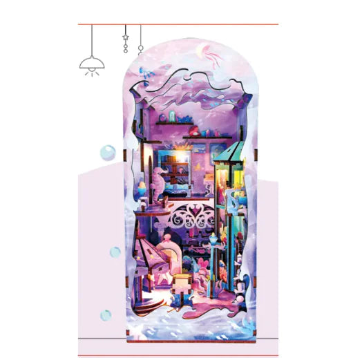 Fantasy Whale Cottage Book Nook – DIY 3D Wooden Kit ModernoMarket