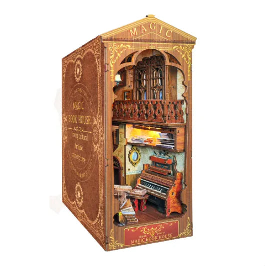 Fantasy Whale Cottage Book Nook – DIY 3D Wooden Kit ModernoMarket