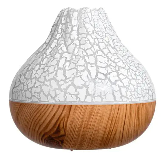 Volcano Style Essential Oil Diffuser – LED Wood Grain Humidifier ModernoMarket